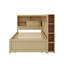 Lit de jour en bois polyvalent avec étagères de chargement USB et gigogne extensible-1733305431