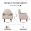 Fauteuil rembourré 1pc avec pieds en bois pour une utilisation quotidienne confortable-133995825