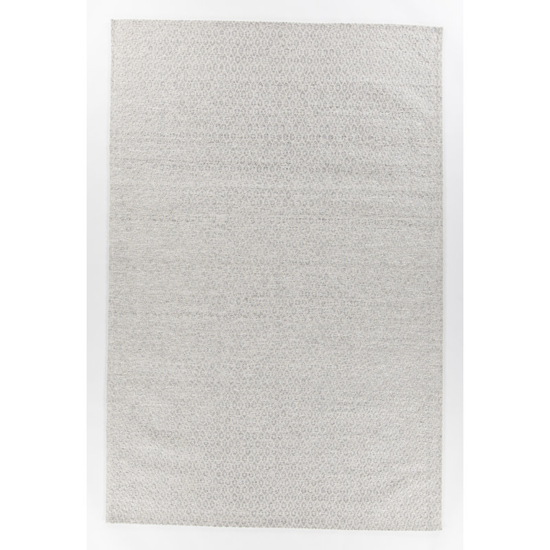 Tapis gris clair en soie tissé à la main Kaiser, 5 pi x 7 pi 6 po