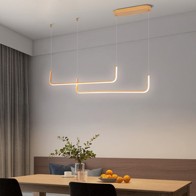 Lustre de cuisine à DEL avec lustre moderne de style lustre campagnard