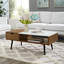 Wood and Faux Marble Coffee Table-29666709