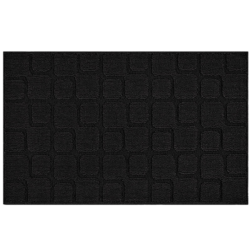 Tapis antidérapant antidérapant et résistant, Noir, 20 po x 32 po