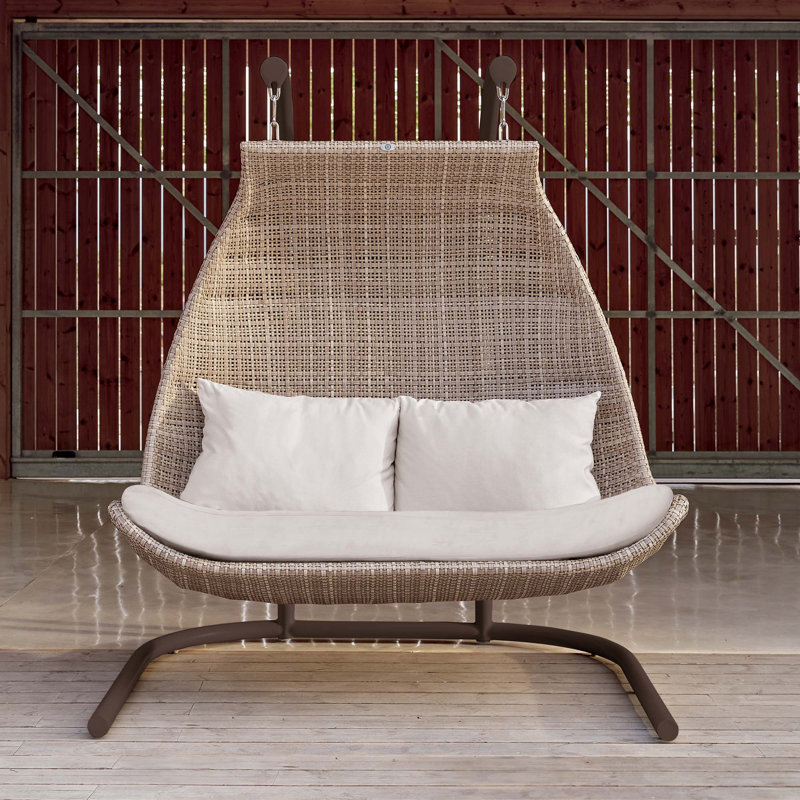 Paloma Double Egg Chair with Stand, Canvas Canvas Sunbrella® Canvas