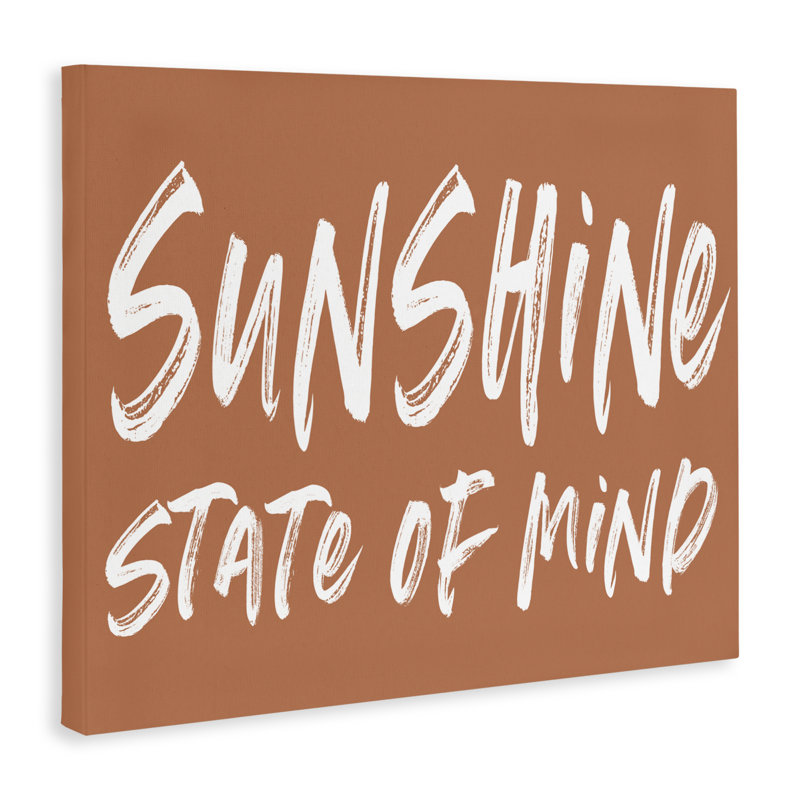 Toile Summery Sunshine State of Mind, design par lettré et doublé, H 24 po x l 30 po