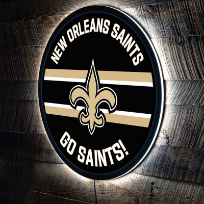 NFL Lighted Round LED Wall Sign Decor