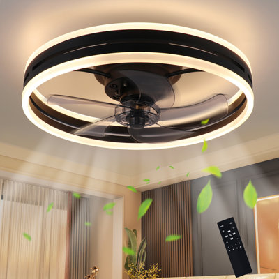 50cm Ambernique 5 - Blade LED Smart Ceiling Fan with Remote Control and Light Kit Included