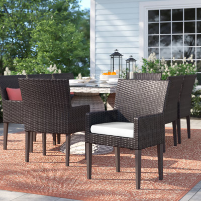 Chaise de patio avec coussin Anishia