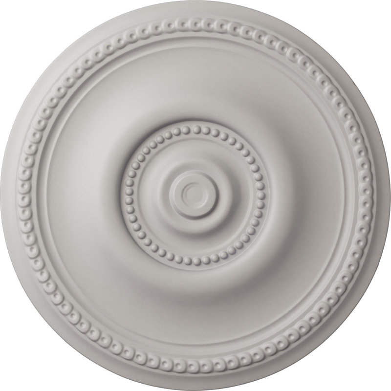 Endurathane Raynor Ceiling Medallion, 20 5/8"OD x 1 3/8"P (Fits Canopies up to 6"), Hand-Painted Ultra Pure White Finish