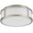 10-Inches Brushed Nickel Integrated Led Flush Mount With Energy-Smart Led, 1225 Lumens 24W, 3 Color Temperature Selectable  3000K/4000K/5000K , Dimmable, Etched White Glass Diffuser, Easy