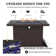 44" Propane Gas Fire Pit Table, 55000 Btu Rectangular Fire Pit With Glass Wind Guard For Outside Patio Deck Garden Backyard