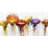 Multiple Colorful Abstract Flowers - Romantic Botanical Canvas