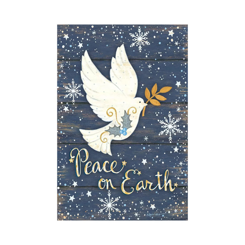 «Peace on Earth» par Annie Lapoint - impression sur toile tendue, H 18 po x l 12 po x 1,5 po