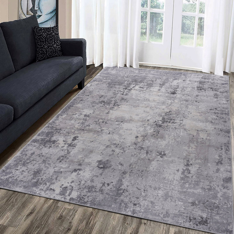 5' X 7' Abstract Area Rug, Rectangle 5'3" x 7'6"