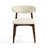 Upholstered Solid Wood Dining Chair Modern Fabric Kitchen Side Chairs (Set of 2)