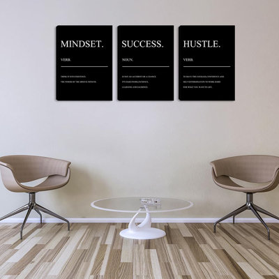 Affiches inspirantes, décoration murale sur toile, impression sur toile, citations noires, succès, affiches de motivation, décoration murale, bureau, salon, chambre à coucher, bureau, décoration encadrée