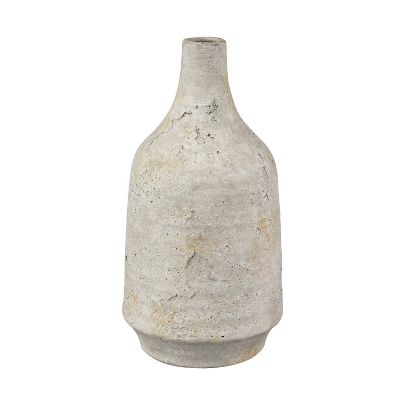 Pantheon Bottle - Small Aged White, 11" H x 5.75" W x 5.75" D