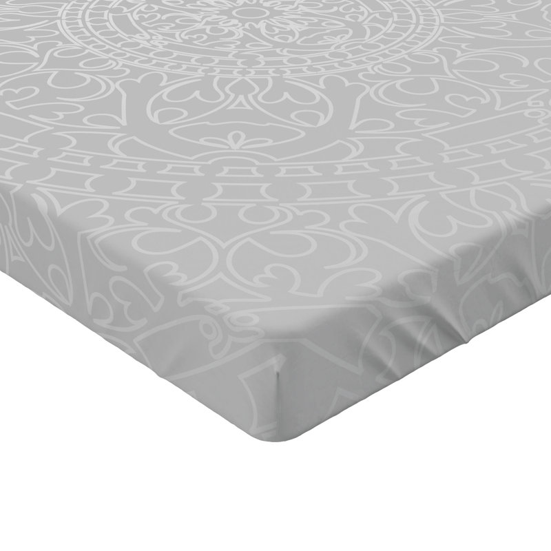 Drap-housse orange Ambesonne, Oriental gris, Drap-housse de taille très grand
