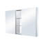 Armoire à pharmacie encastrée ou murale en aluminium avec miroir et étagère ouverte, dimensions : 60 po L x 36 po H-648476079-648476078
