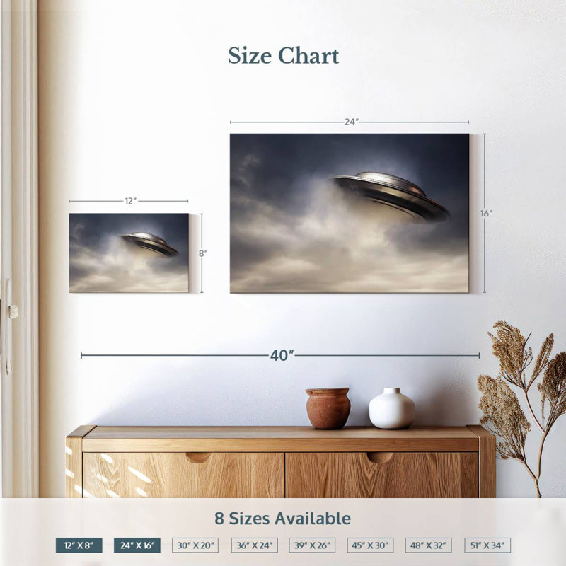 Kelan Flying UFO, 16" H x 24" W