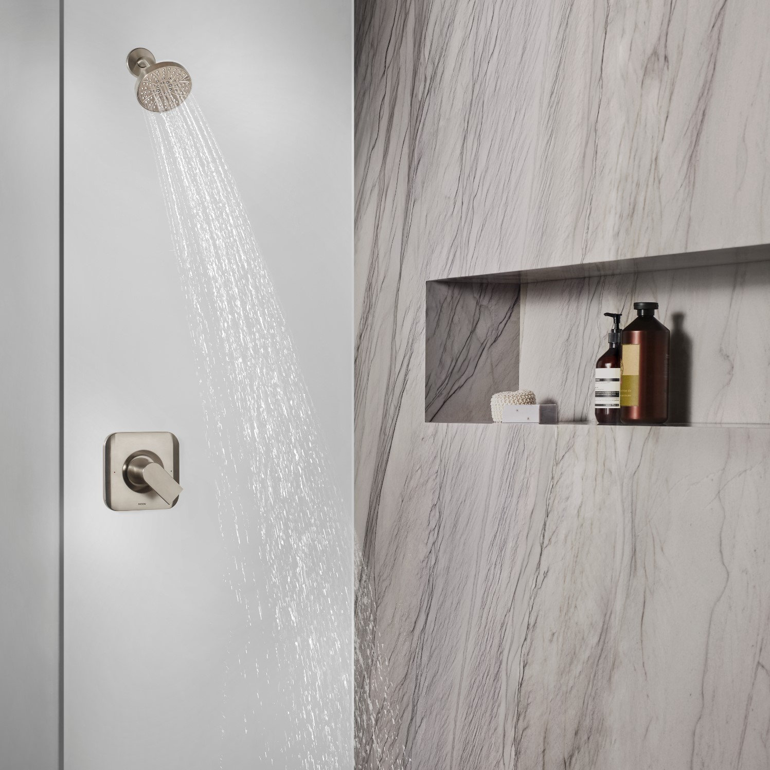 Genta LX Posi-Temp Shower Valve Trim Kit, Brushed Nickel