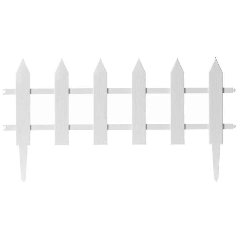 White Vinyl Garden Picket Fence Panel, 12 x 21.75 Inches