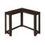 Console d'angle en bois espresso vieilli de 91 cm (36 po)