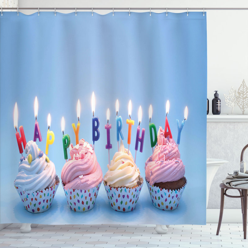 Shower Curtain with Hooks Included, 105"H x 69"W