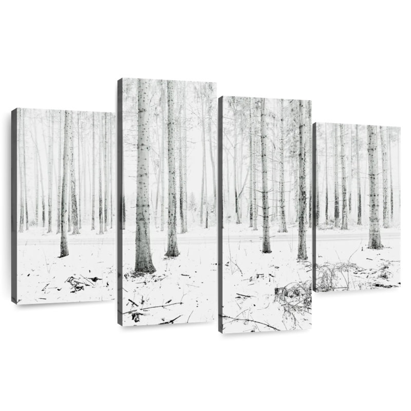 Forêt d'hiver Harnek Langenargen, H 42 po x l 68 po
