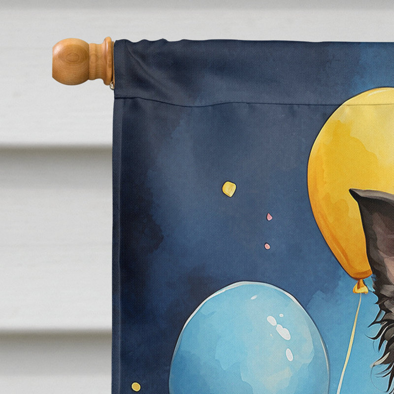 Drapeau «Happy Birthday House», Border Collie