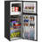 4 Cu.Ft Mini Fridge with Freezer, Double Door Compact Refrigerator with Adjustable Thermostat, Shelf and Reversible Door for Bedroom, Dorm, Home Office, Energy Efficient-112659056