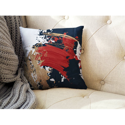 Wintta Abstract Outdoor Reversible Throw Pillow
