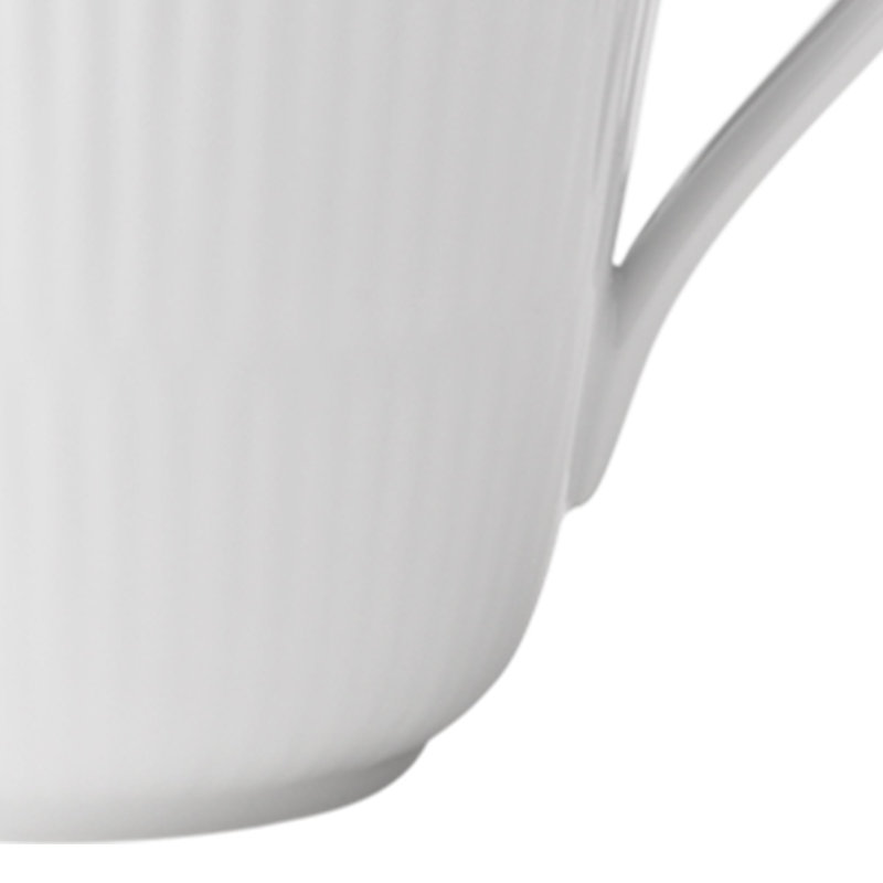 Royal Copenhagen White Fluted High Handle Coffee Mug