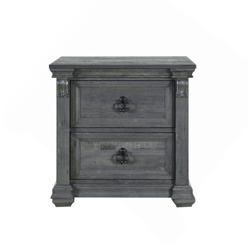 Table de chevet grise, Gris