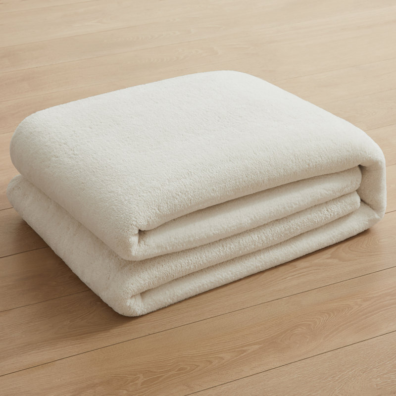 Luxurious Fluffy High-pile Living Room Large Area Rug, Rectangle 160 x 230 cm, Cream