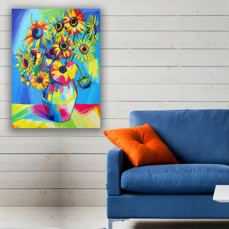Peinture décorative sur toile, H 27,6 po x l 19,7 po