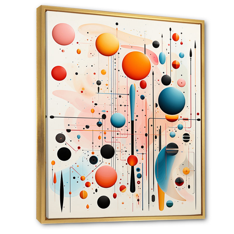 Rétro pastel sur toile Crystalline Consciousness, H 20 po x l 12 po x P 1 po, Cadre flottant doré
