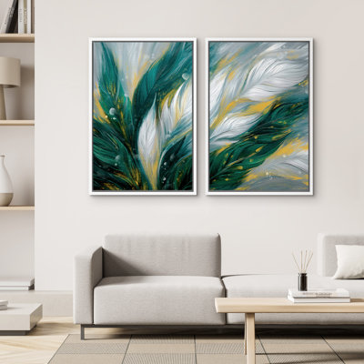 Emerald Green Feather