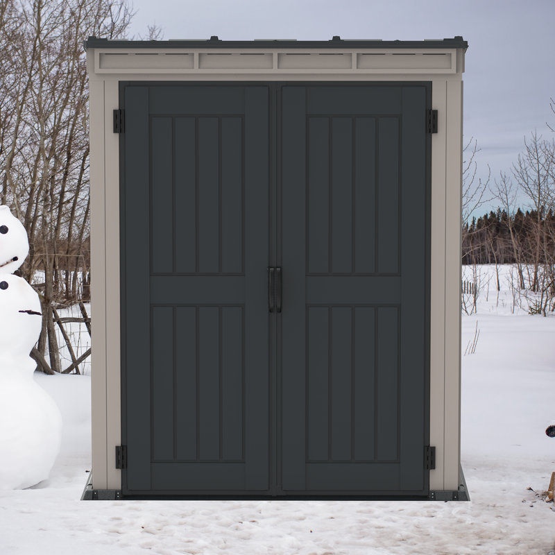 Yardmate Plus 5 ft. 7 in. W x 3 ft. D Plastic Pent Tool Shed