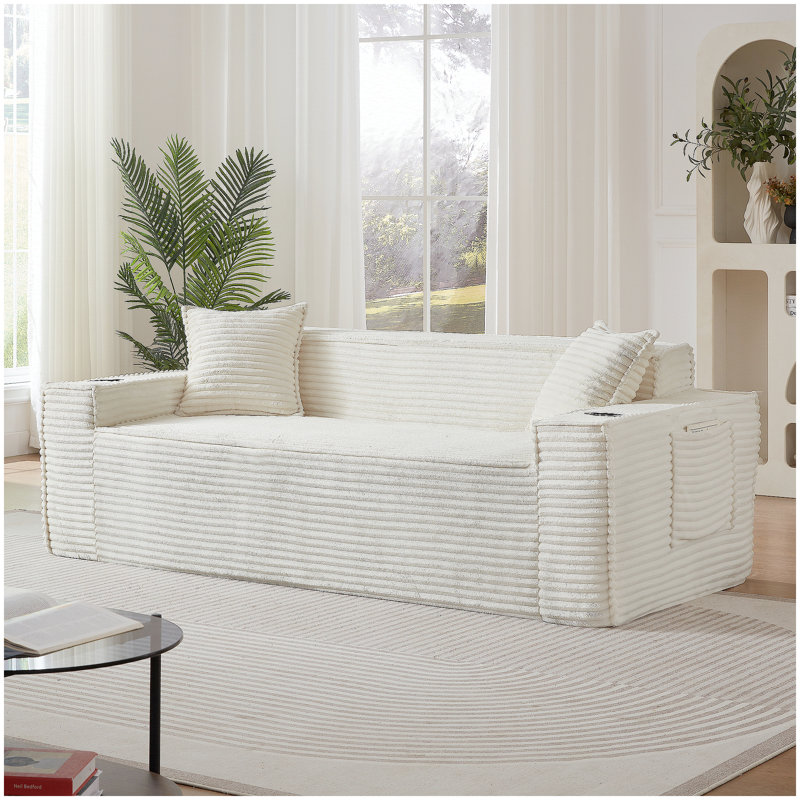 Boneless 3Seater Sofa Boneless Couches,No Assembly Needed, Modern Sofa for Compact Living Rooms, Apartments, and Offices