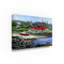 «Red House Red Boat» par Ezichi, reproduction de peinture à l'huile sur toile tendue-25328085