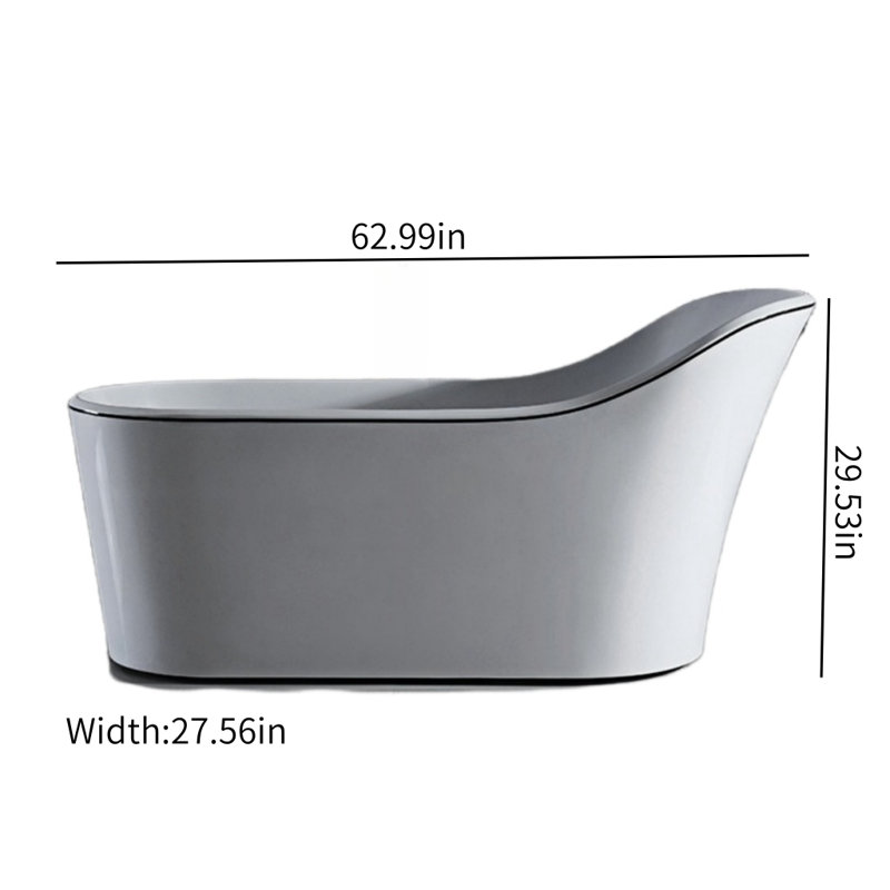 62.99'' W 29.53'' H Tub & Shower Kit