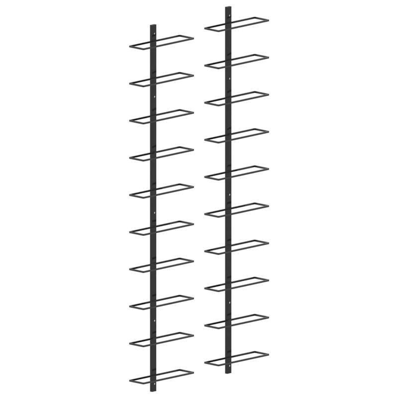 Jarmon Wall Mounted Wine Bottle Rack in Black