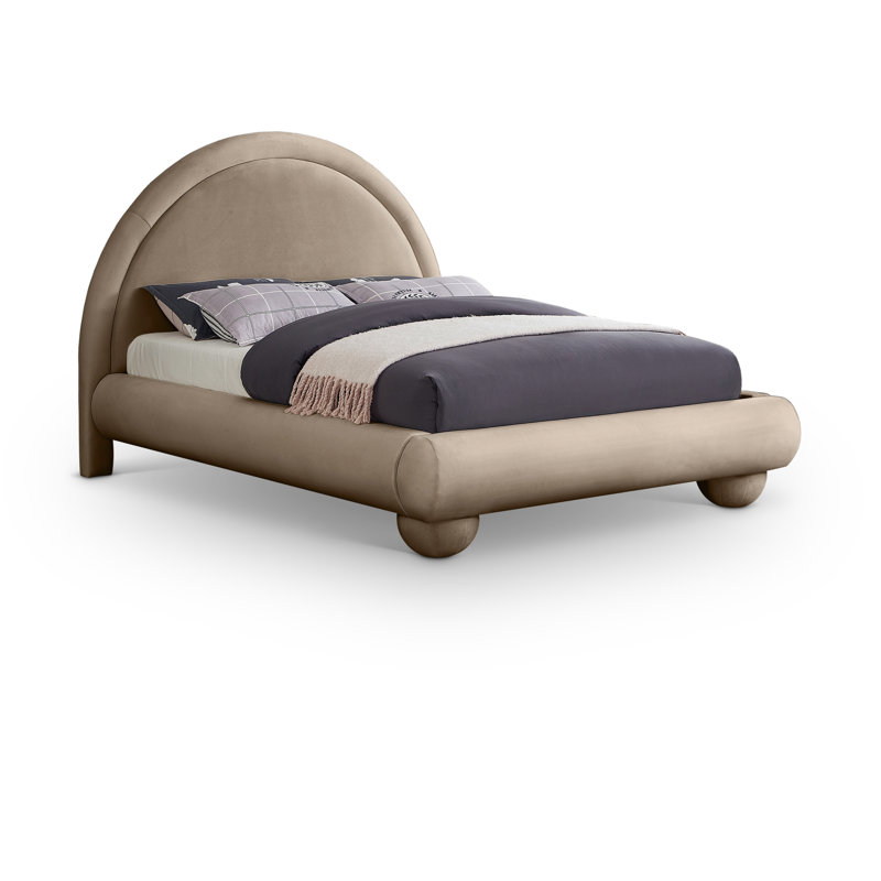 Lit en velours Madrid, Taupe Velvet, King