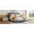 Teddy Fleece Upholstered Platform Bed With Thick Fabric, Solid Frame And Stylish Curve-Shaped Design-351368379-351368378