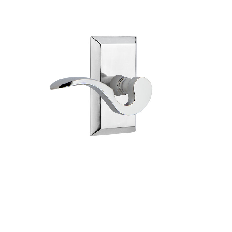 Studio Plate Single Dummy with Manor Lever, Left Handed, Bright Chrome