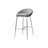 2 Bar Stools, Height, Grey Covering, Metal Frame, Construction, Structure