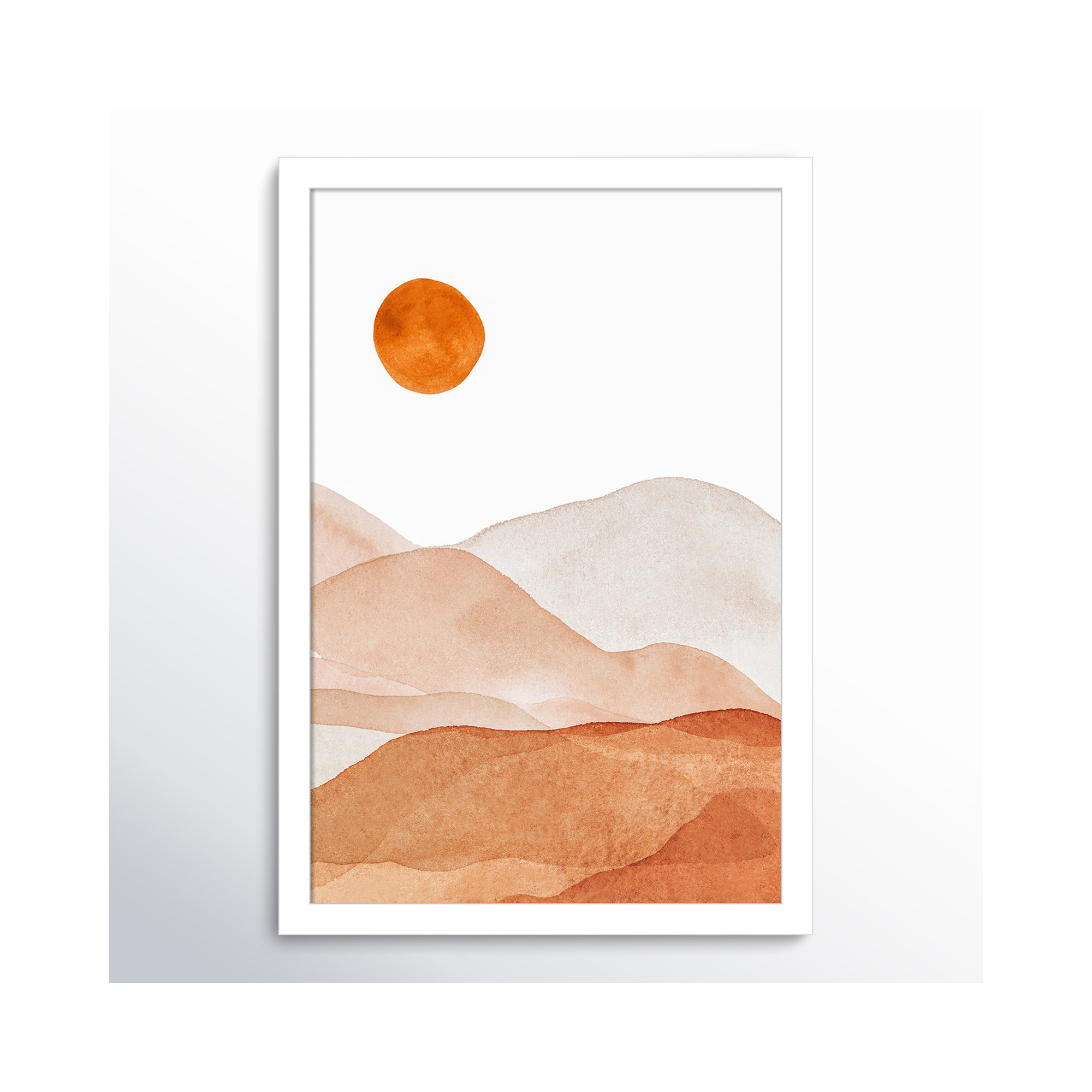 Mountain Range I by Amy Lighthall, 16.25" H x 11.25" W x 0.88" D, Brown
