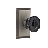 Studio Plate with Crystal Black Door Knob
