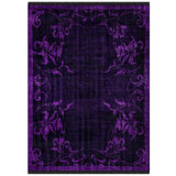 Tapis mauve à motif moderne en coton à motif abstrait et mauve