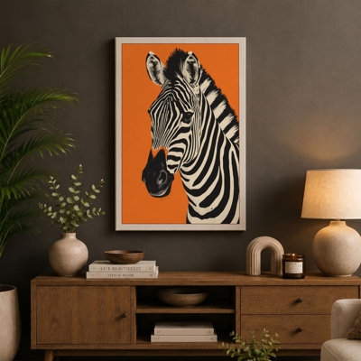 Zebra in Profile Graphic - Wrapped Canvas